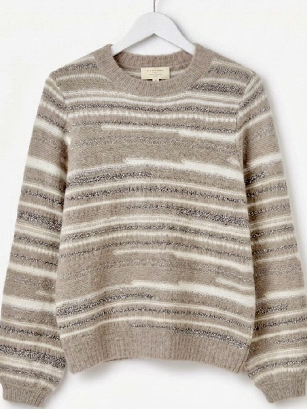 SEZANE ✨Hanane Sweater - Beige
Mottled Stripes Merino Wool - Picture 5 of 8